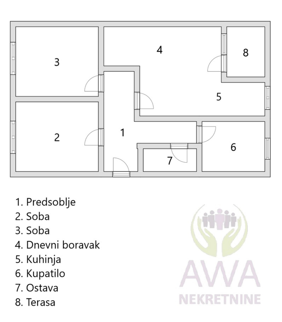 Centar Apatina, V Sprat, 92m2